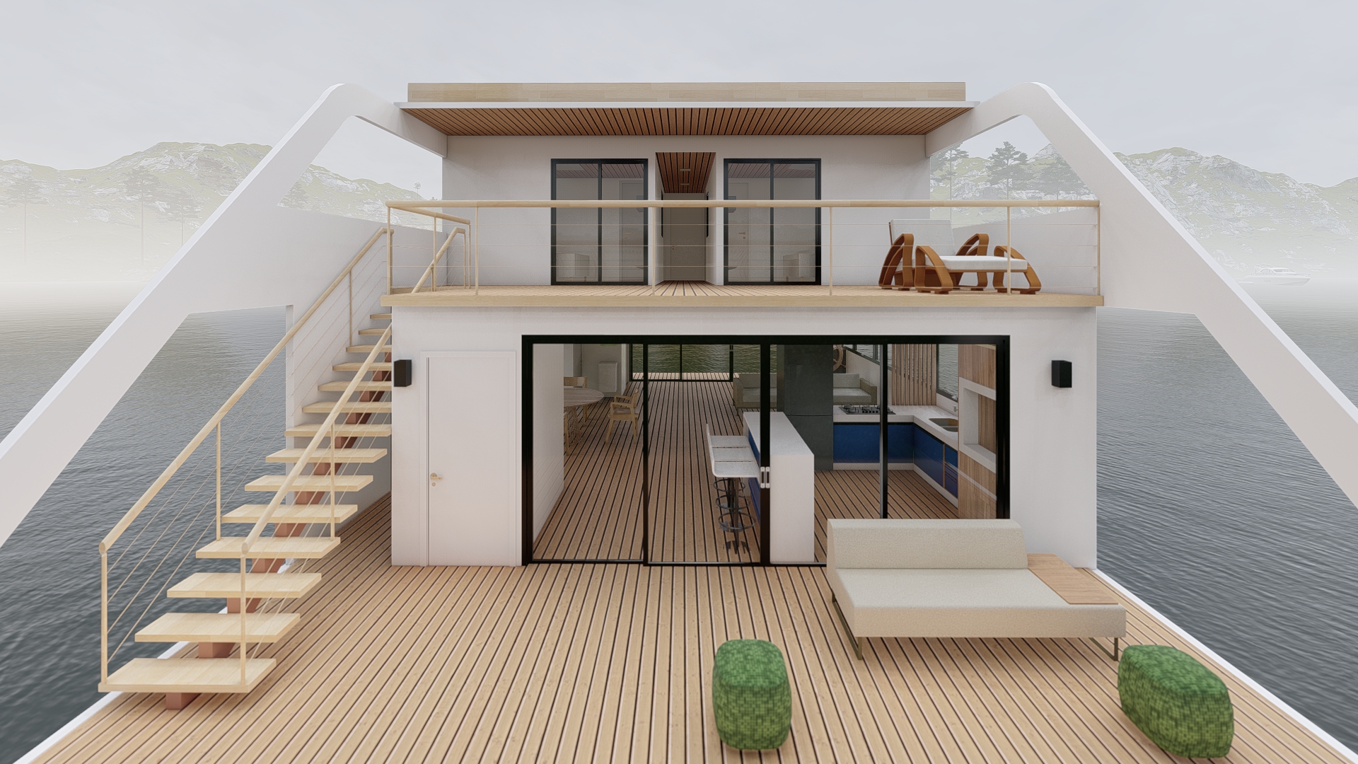 Houseboat — residência flutuante no Lago do Manso