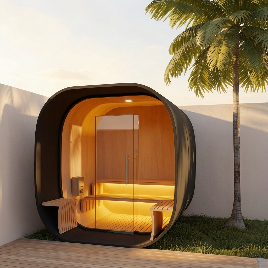 Sauna Privativa — forma orgânica e bem-estar